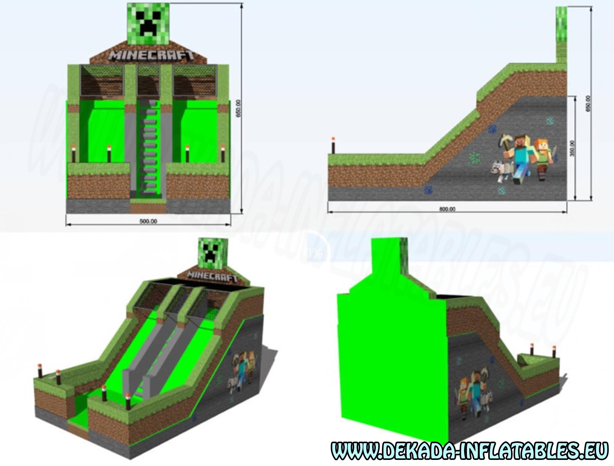 Minecraft tobogan na napuhavanje
